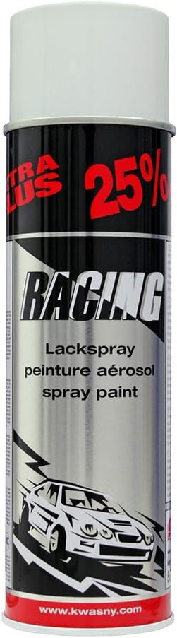 Bombe de peinture - Carrosserie voiture - Racing - Blanc brillant - 500ml