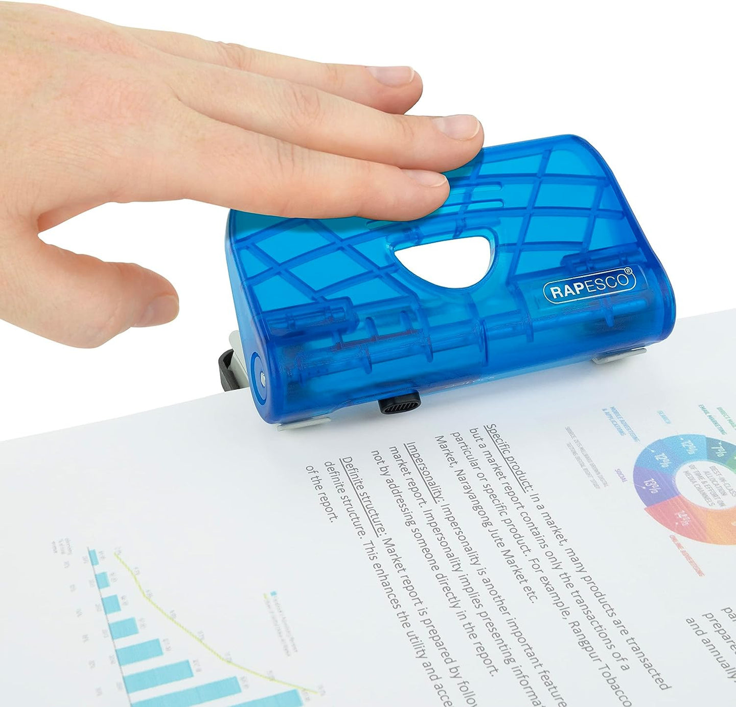 Perforateur - Agrafeuse - Agrafes - Bureau - Bleu - Rapesco