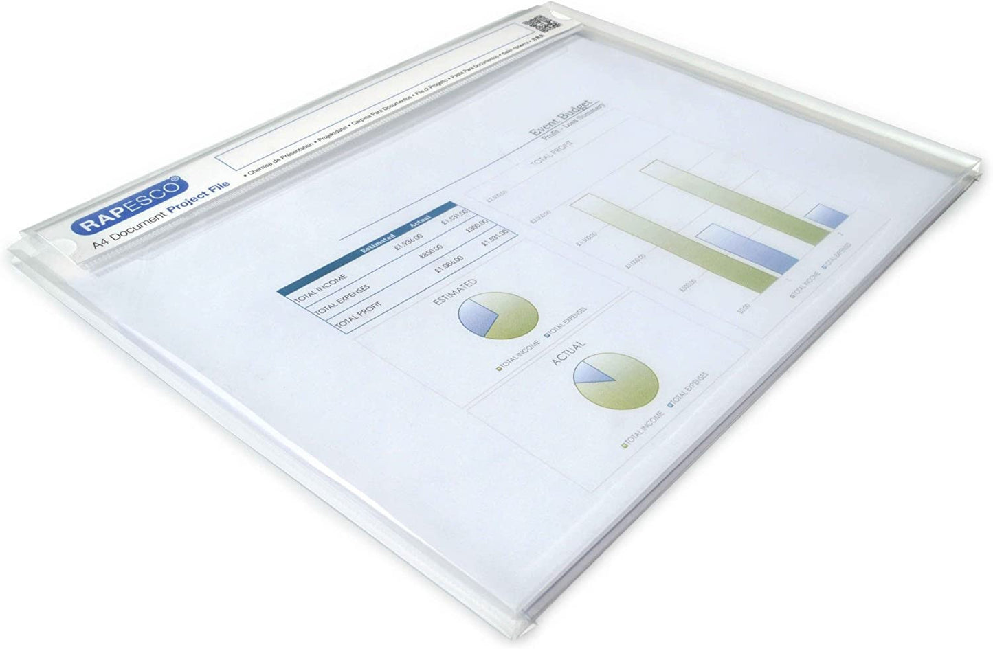 Pochette plastique - A4 - Transparente - Pour protéger des documents - 5 pièces