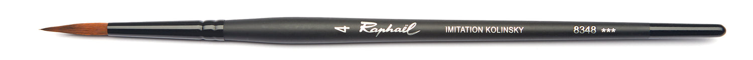 Pinceau - Rond - Pointe fine effilée - Aquarelle - Raphaël - Stradivarius - Série 8348 - N°4