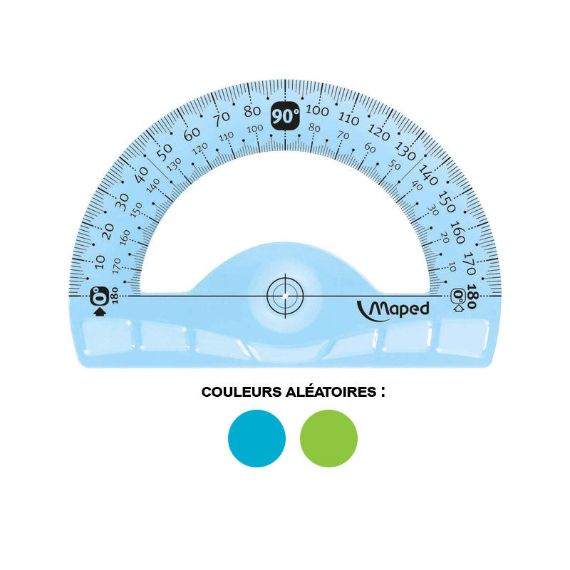 Rapporteur - 180° - 12 cm - Plastique - Incassable - Maped