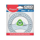 Rapporteur circulaire en plastique - 360° - Diamètre 12cm - Maped