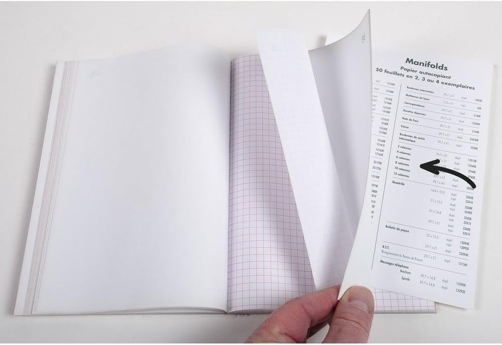 Registre de recettes et dépenses - A4 - 50 feuilles - Autocopiant - Commerçant - Artisan - Exacompta