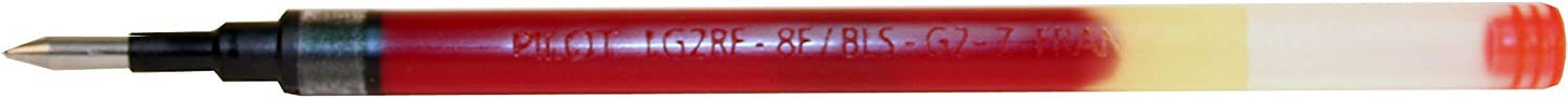 Recharge pour stylo roller - Encre gel - Pilot G-2 - Pointe moyenne - Rouge