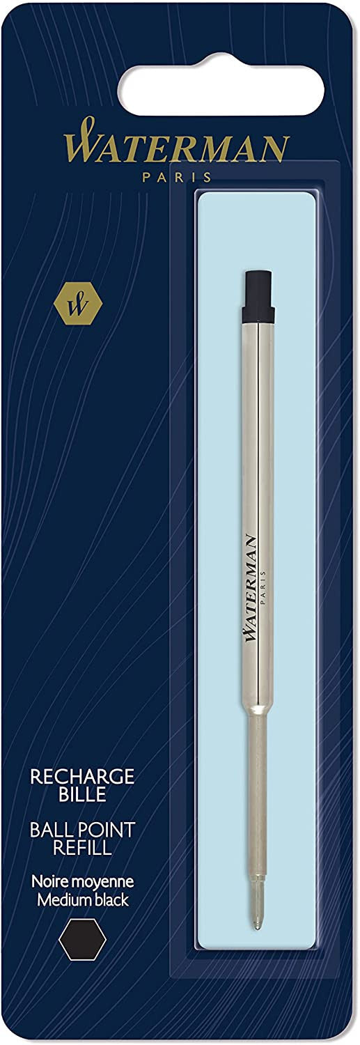 Recharge pour stylo bille - Noir - Pointe moyenne - Waterman