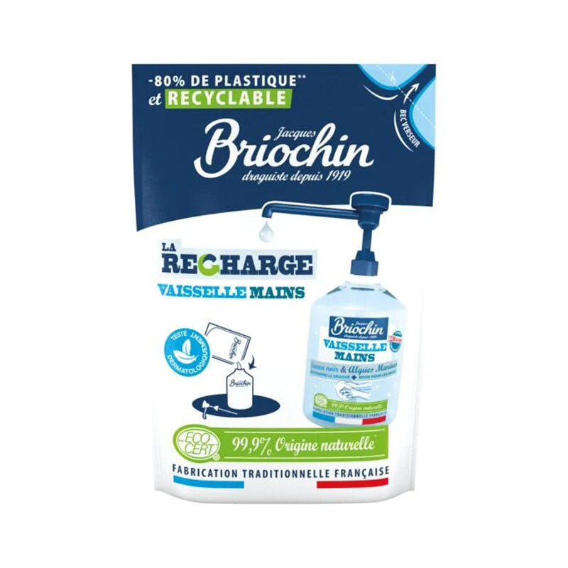 Recharge de liquide vaisselle et mains - Savon noir - Briochin - 500ml