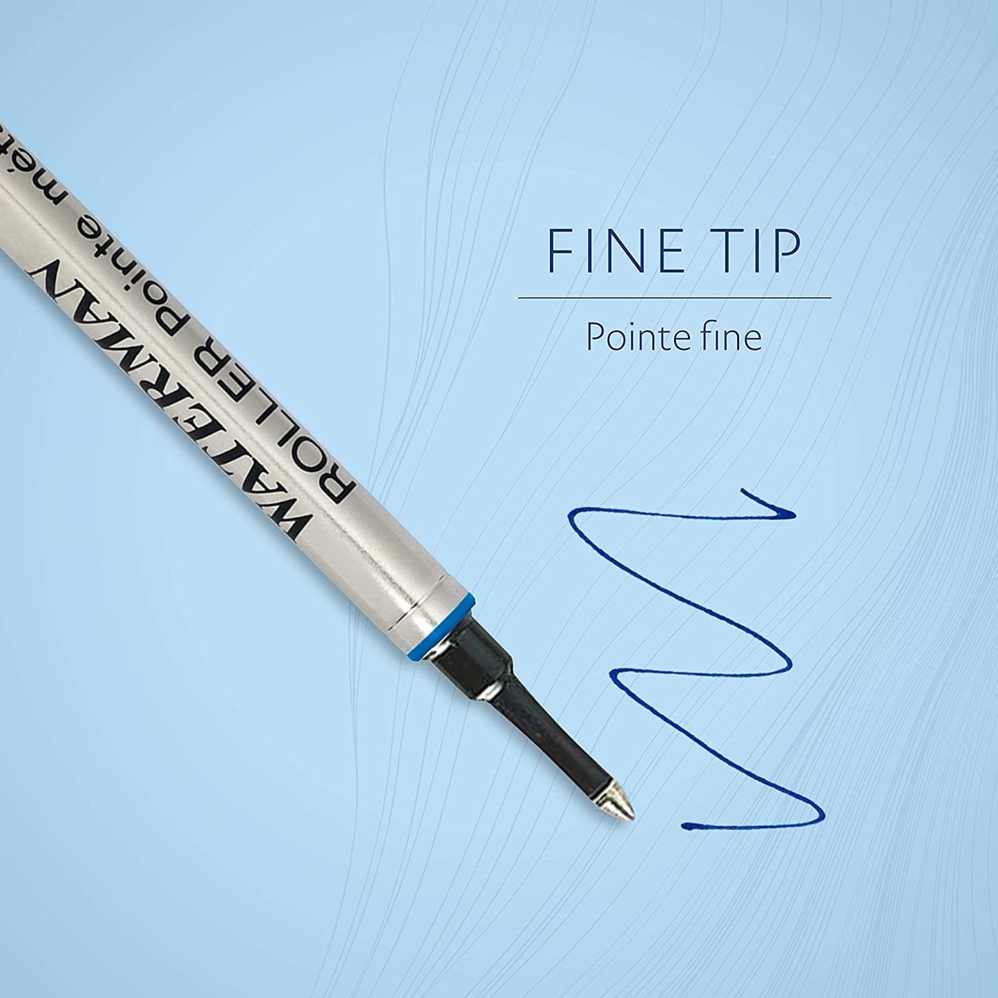 Recharge pour stylo bille - Bleu - Pointe fine - Waterman