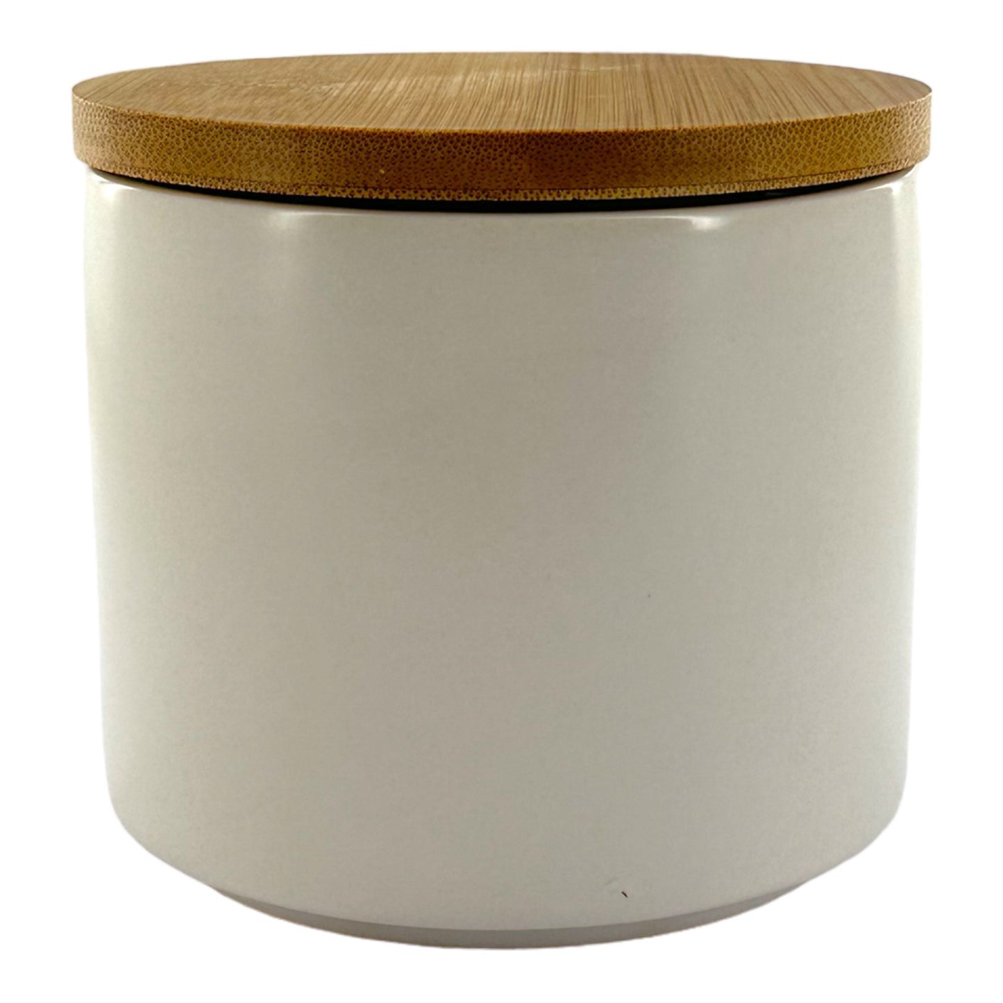 Récipient - Avec couvercle bois - Pour faire une bougie - Céramique - 10cm diamètre