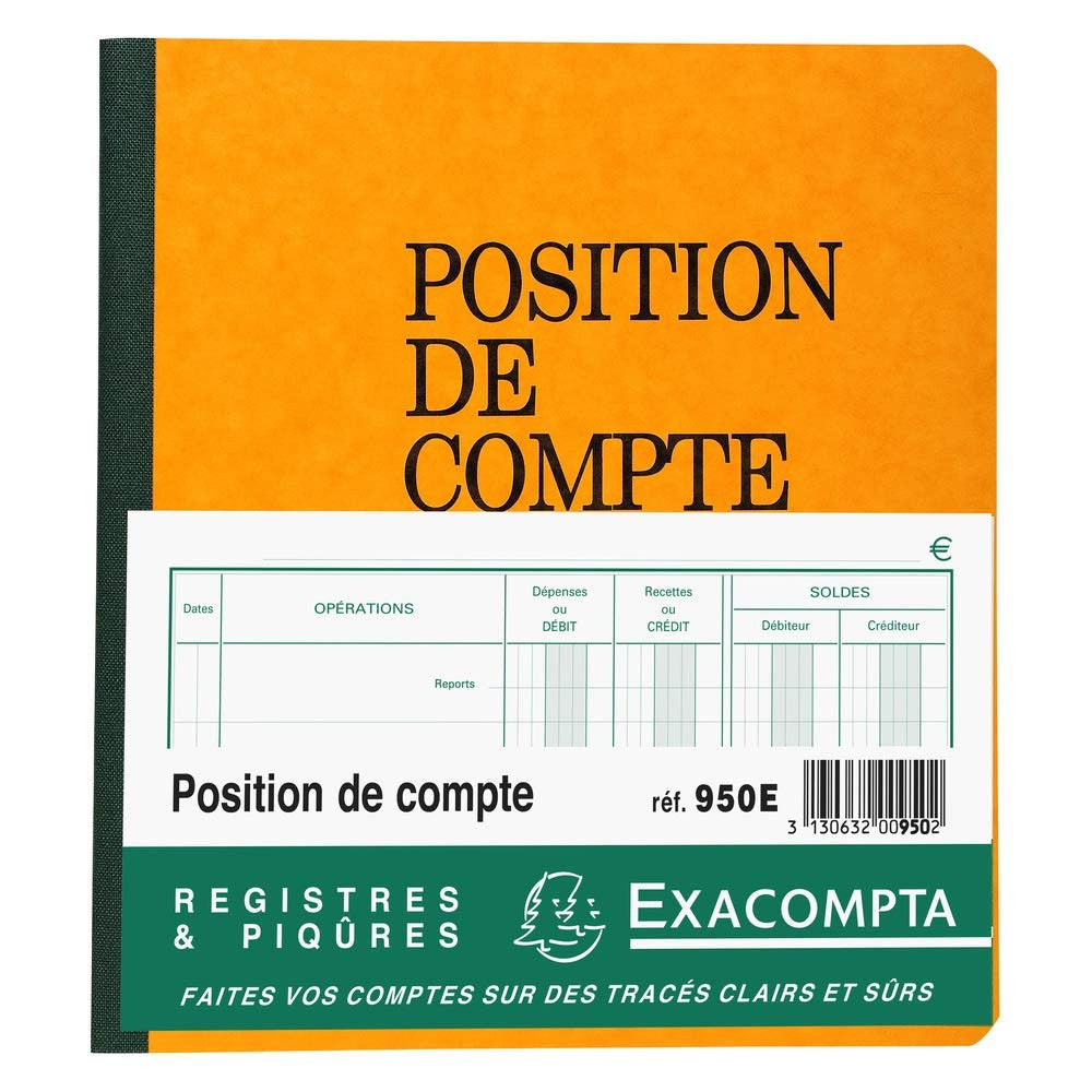 Registre Position De Compte - 21X19Cm - Exacompta