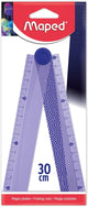 Règle - 15 et 30 cm - Pliable - Plastique - Avec décor - Scolaire - Maped