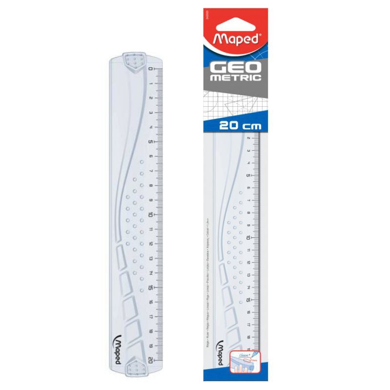 Règle - Plate - 20 cm - Plastique - Geometric - Maped