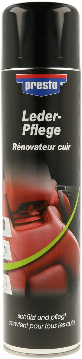 Produit d'entretien - Rénovateur - Sièges en cuir - Voiture - Spray - 600ml - Presto