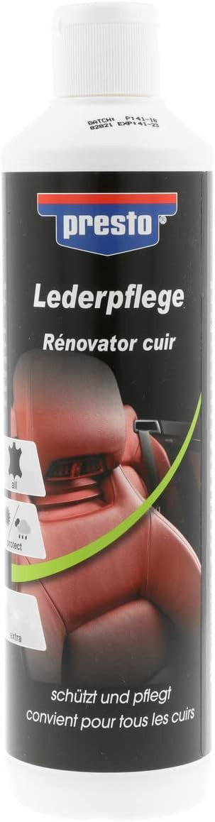 Produit d'entretien - Rénovateur - Sièges en cuir - Voiture - Crème - 500ml - Presto