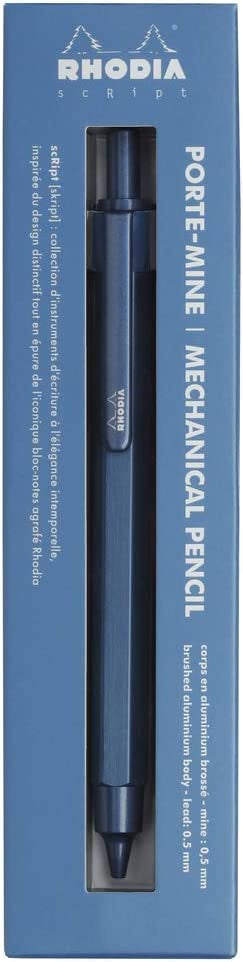 Porte-mines - Bleu navy - Rétractable - Mine 0,5mm - Rhodia - Collection scRipt