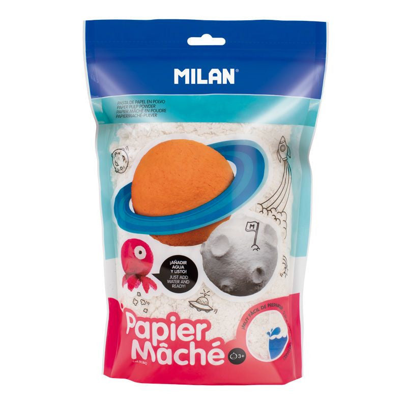 Poudre pour faire du papier mâché - Blanc - Sachet de 200g - Loisirs créatifs