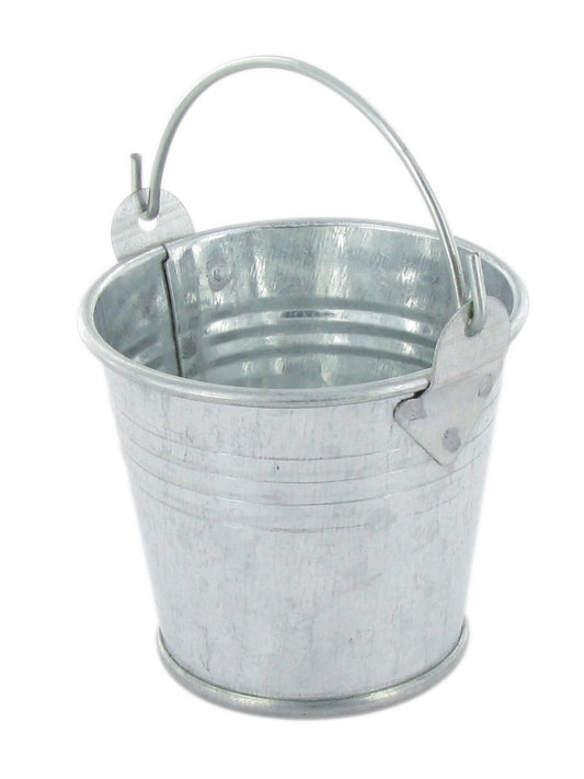 Petit seau - Argent - Décoration de table - Personnalisable - 6 x 6,5 cm