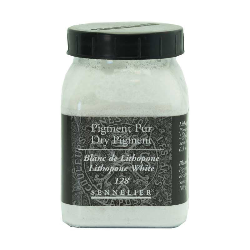 Pigment en poudre - Sennelier - Blanc Lithopone - Pot de 200 ml
