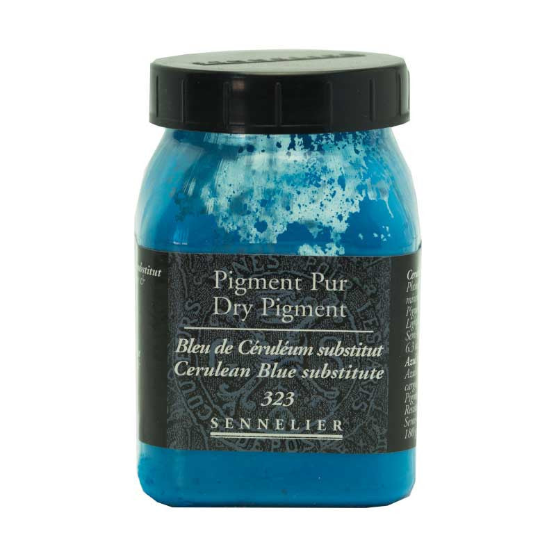 Pigment en poudre - Sennelier - Bleu de Céruleum - Pot de 200 ml