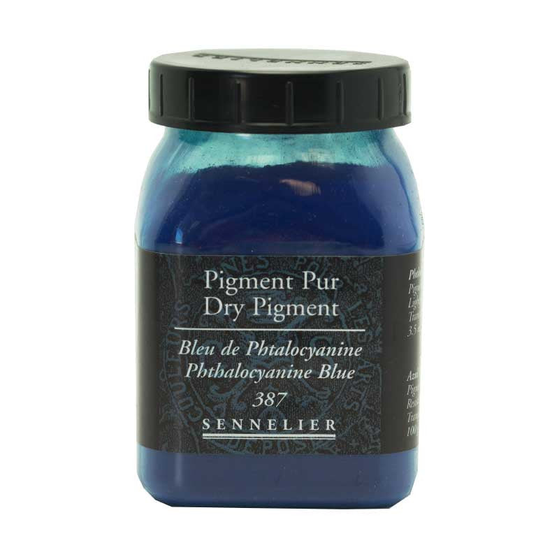 Pigment en poudre - Sennelier - Bleu de Phtalocyanine - Pot de 200 ml
