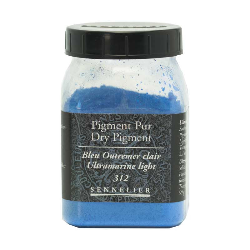 Pigment en poudre - Sennelier - Bleu outremer clair - Pot de 200 ml