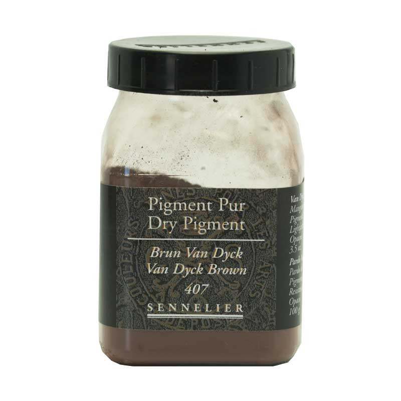 Pigment en poudre - Sennelier - Brun Van Dyck - Pot de 200 ml
