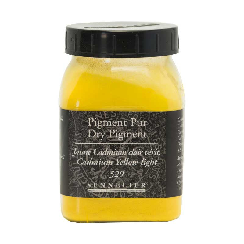 Pigment en poudre - Sennelier - Jaune Cadmium clair - Pot de 200 ml
