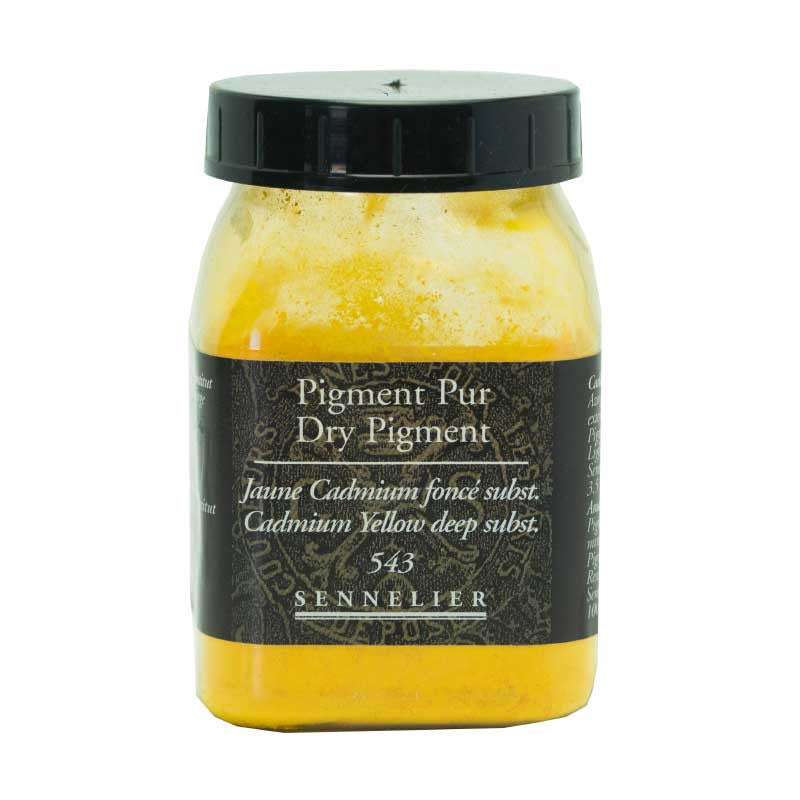 Pigment en poudre - Sennelier - Jaune Cadmium Foncé - Pot de 200 ml