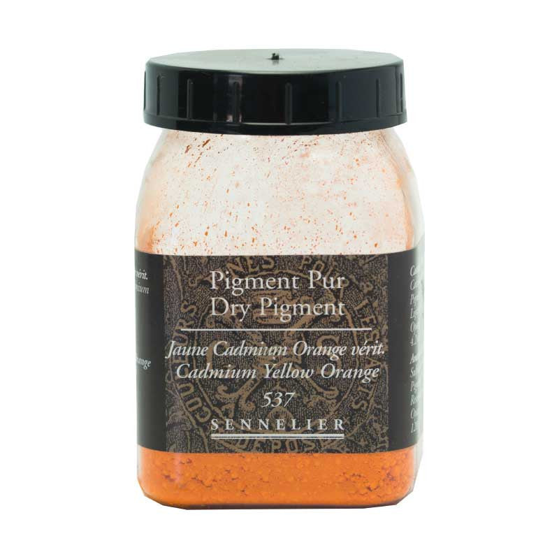 Pigment en poudre - Sennelier - Jaune Cadmium Orange - Pot de 200 ml