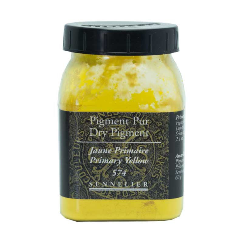 Pigment en poudre - Sennelier - Jaune primaire - Pot de 200 ml