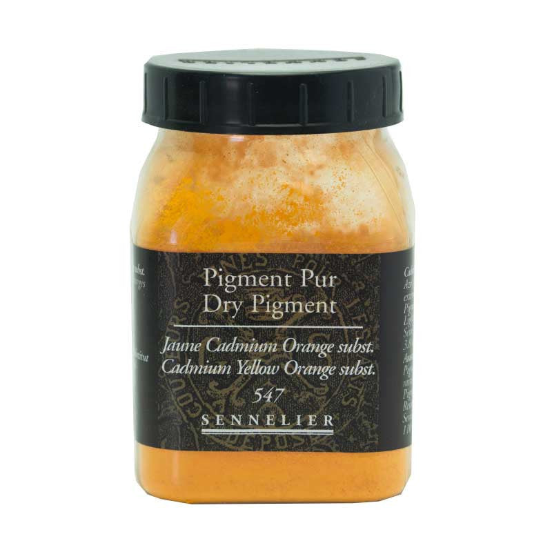Pigment en poudre - Sennelier - Jaune Cadmium Orange - Pot de 200 ml