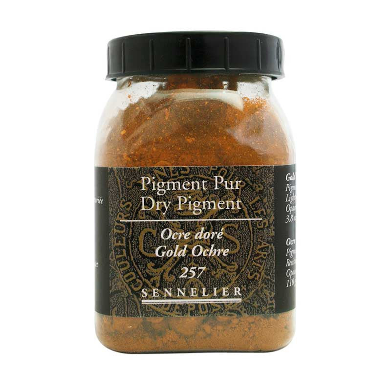 Pigment en poudre - Sennelier - Ocre doré - Pot de 200 ml