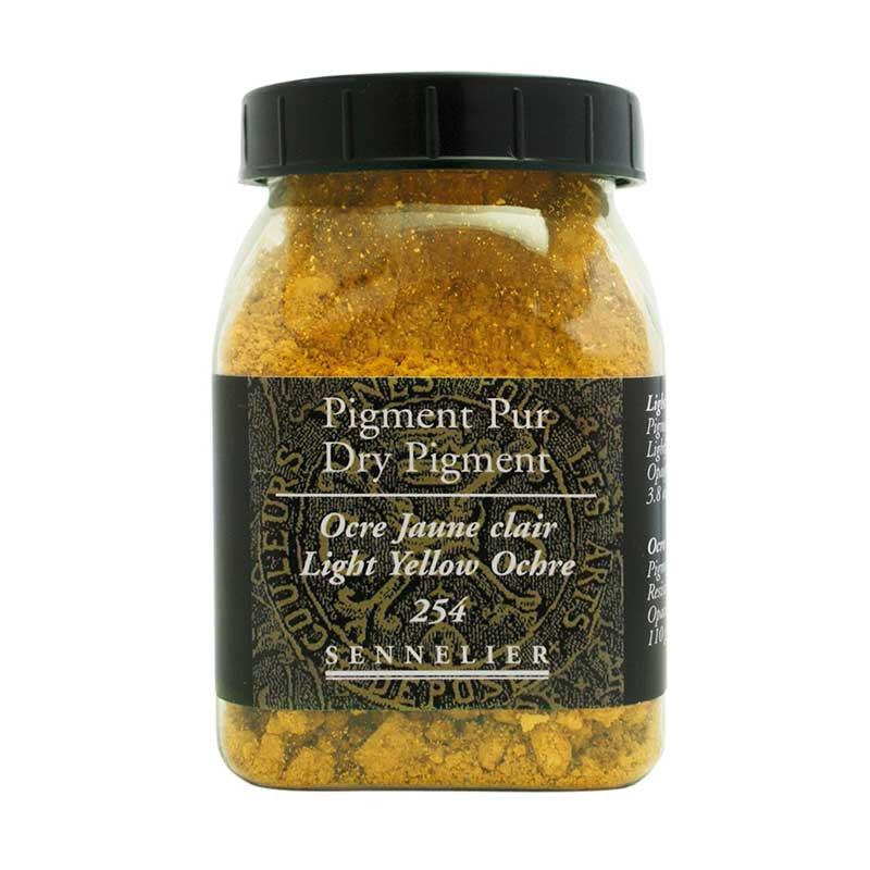 Pigment en poudre - Sennelier - Ocre Jaune clair - Pot de 200 ml