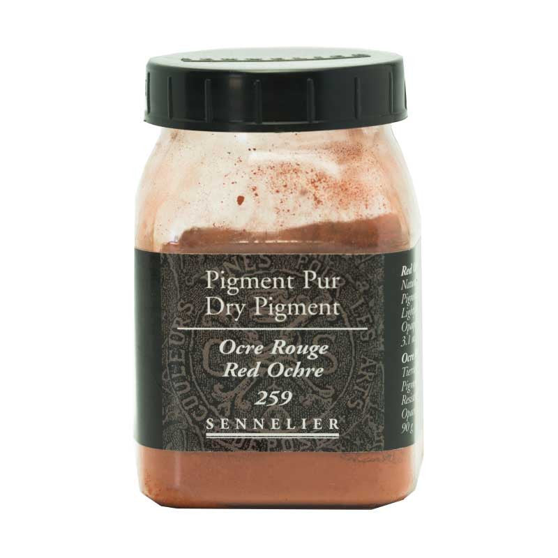 Pigment en poudre - Sennelier - Ocre Rouge - Pot de 200 ml