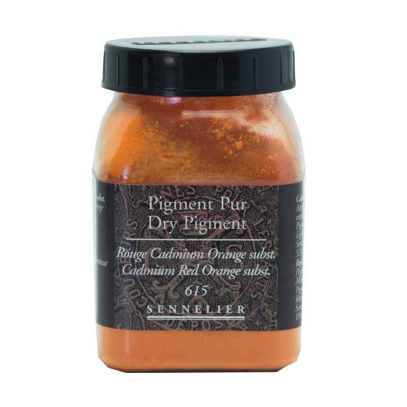 Pigment en poudre - Sennelier - Rouge Cadmium Orange - Pot de 200 ml
