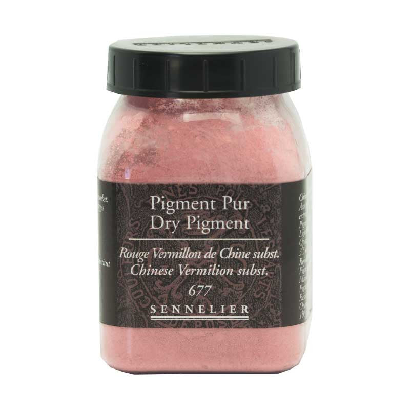 Pigment en poudre - Sennelier - Rouge Vermillon de Chine - Pot de 200 ml