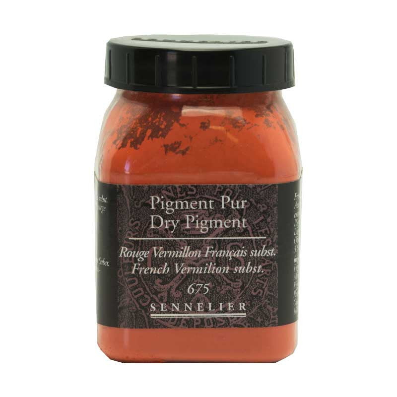 Pigment en poudre - Sennelier - Rouge Vermillon français - Pot de 200 ml