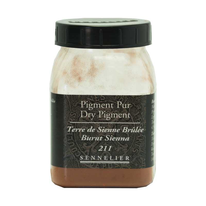 Pigment en poudre - Sennelier - Terre de Sienne Brûlée - Pot de 200 ml