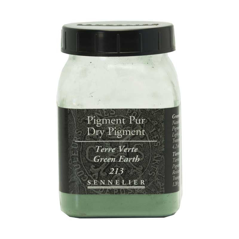 Pigment en poudre - Sennelier - Terre Verte - Pot de 200 ml