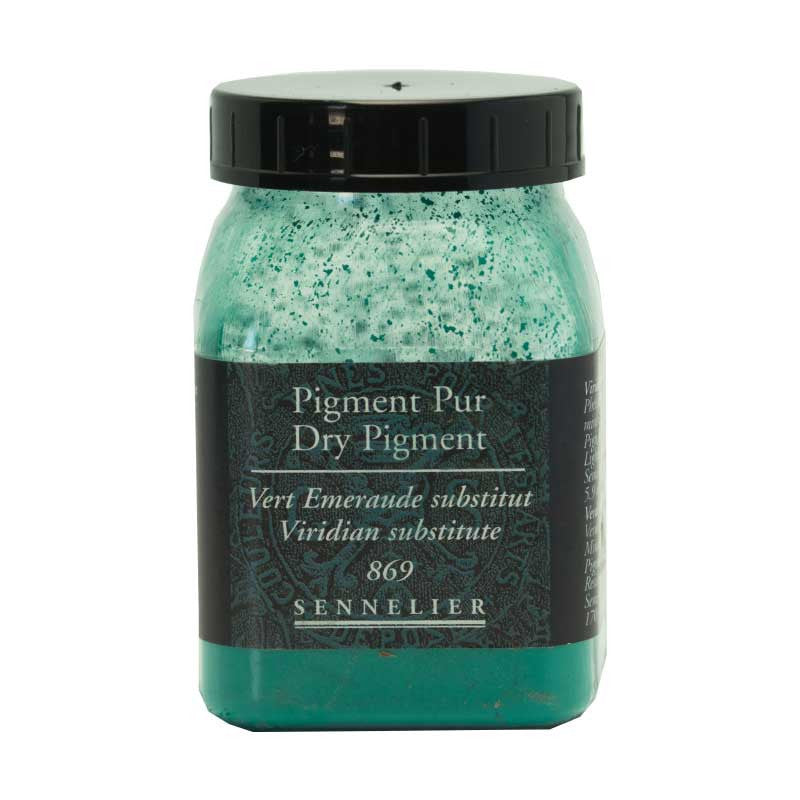Pigment en poudre - Sennelier - Vert Emeraude substitut - Pot de 200 ml