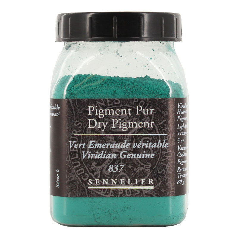 Pigment en poudre - Sennelier - Vert émeraude véritable - Pot de 200 ml