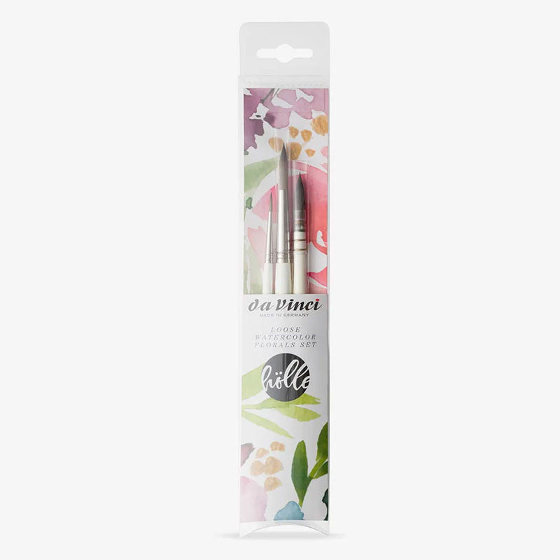 Pinceaux - Aquarelle - Pour faire des motifs floraux - Lavis et rond - Da Vinci