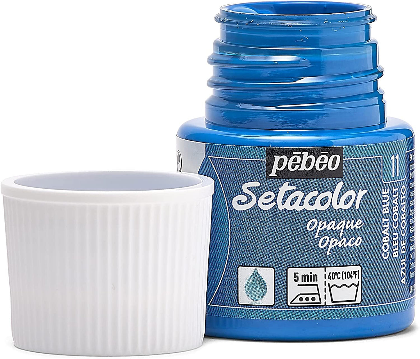 Pot de peinture pour tissu - Textile opaque - Bleu Cobalt - Pébéo - Setacolor - 45ml