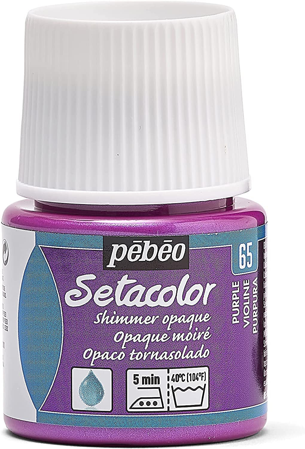 Pot de peinture pour tissu - Textile opaque moiré - Violine - Pébéo - Setacolor - 45ml