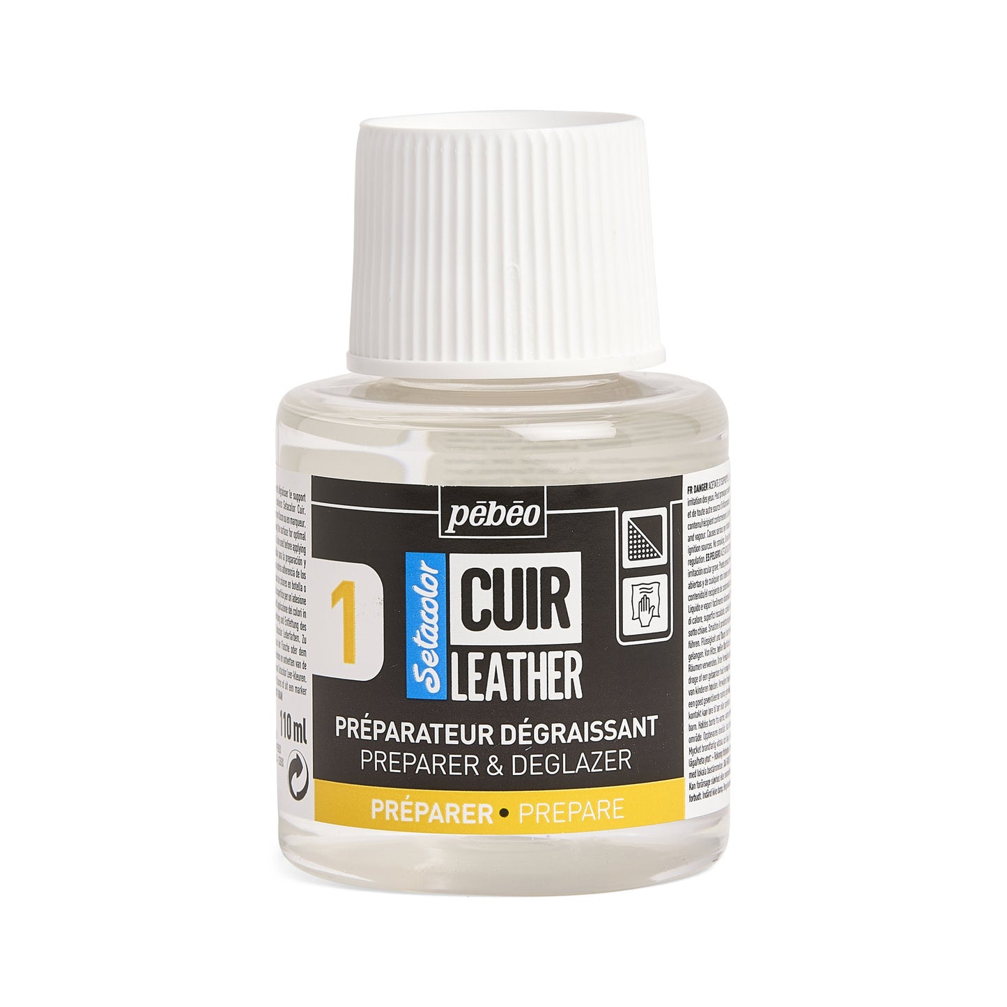 Préparateur dégraissant - Pour cuir et simili - Setacolor Cuir - Pébéo - 110ml
