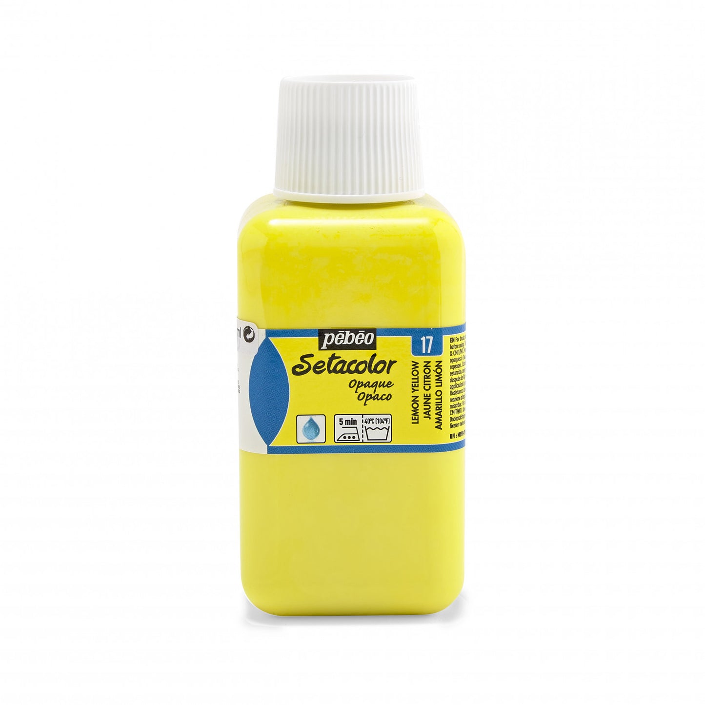 Pot de peinture pour tissu - Textile - Jaune citron - Pébéo - Setacolor - 250ml