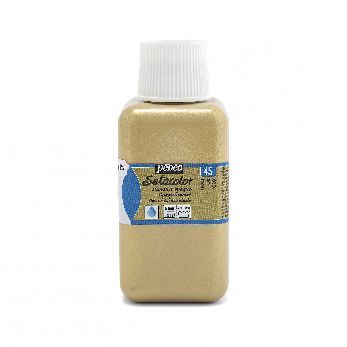 Pot de peinture pour tissu - Textile - Or moiré - Pébéo - Setacolor - 250ml
