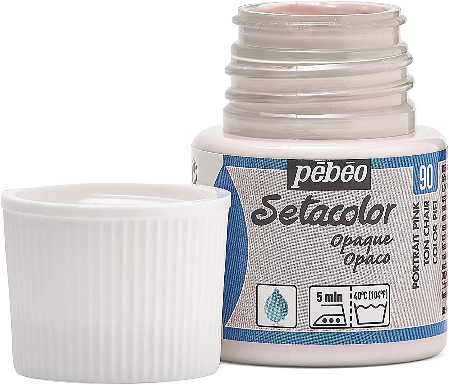 Pot de peinture pour tissu - Textile opaque - Beige rosé - Pébéo - Setacolor - 45ml