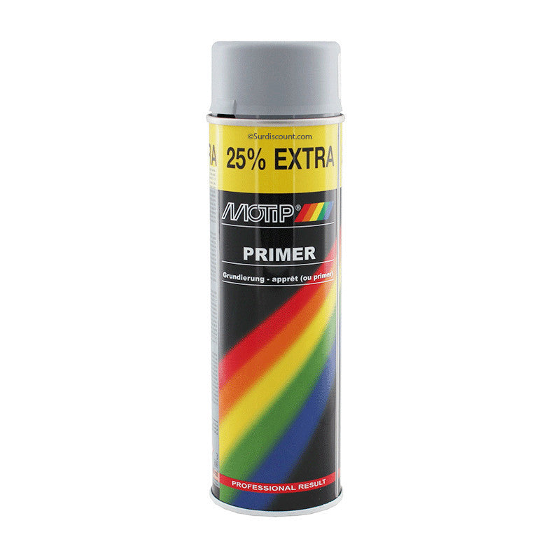 Bombe de peinture - Apprêt - gris - Motip