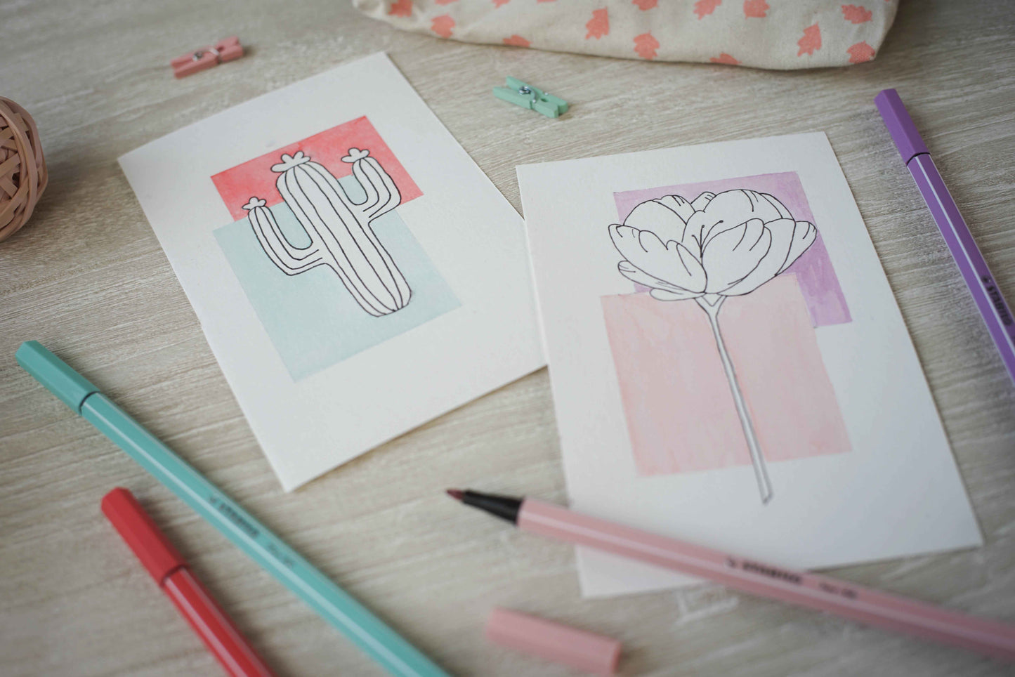 Pochette de 15 feutres de dessin STABILO Pen 68 - pointe moyenne - coloris pastel