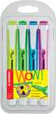 Pochette de 4 surligneurs STABILO swing cool - assortiment fluo
